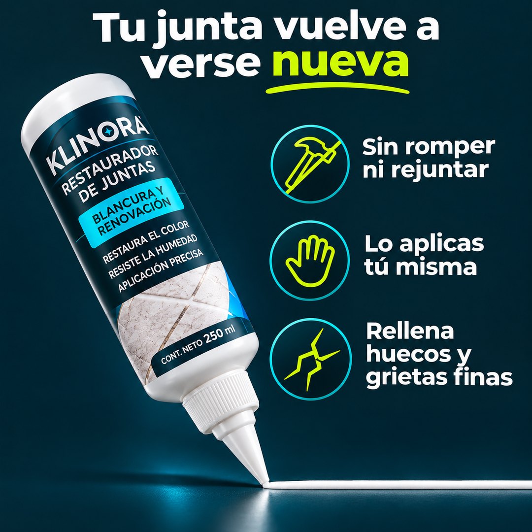 Restaurador KLINORA: sin romper ni rejuntar, lo aplicas tú misma y rellena huecos y grietas finas